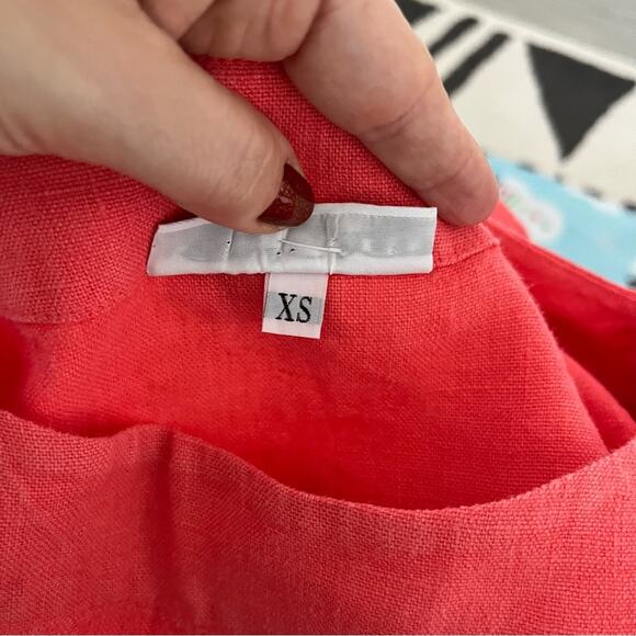 Bryn Walker Smock Linen Dress in Coral Size XS - Picture 4 of 5